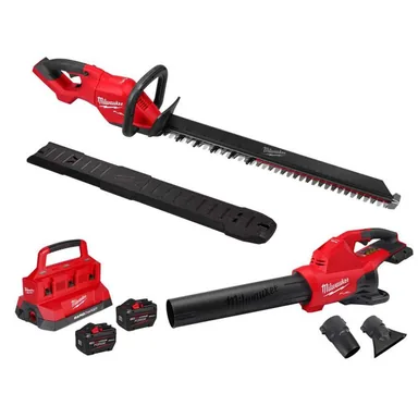 Milwaukee 3034-20-2824-20-48-59-1842F, bundle: M18 FUEL 18V 30 in. Brushless Cordless Battery Hedge Trimmer w/ M18 FUEL Blower, M18 FORGE 12.0 Ah Starter Kit