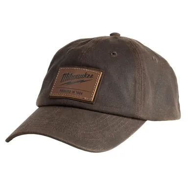 Milwaukee M772N, unpowered: Waxed Canvas Adjustable Hat-Brown (photograph from the Home Depot listing)
