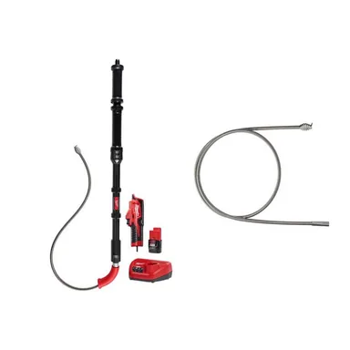 Milwaukee 3576-21-48-53-3576, bundle: M12 Trap Snake 12-Volt Lithium-Ion Cordless 6 ft. Toilet Auger Kit and 1/2 in. x 6 ft. Toilet Auger Replacement Cable
