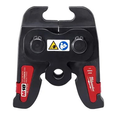 Milwaukee 49-16-2659X6, accessory: CTS/IPS Copper/Black Iron Pipe X6 Ring Jaw for M18 FORCE LOGIC Long Throw Press Tool (photograph from the Home Depot listing)