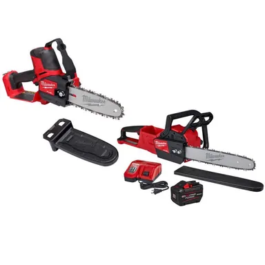 Milwaukee 3004-20-2727-21HD, bundle: M18 FUEL 8 in. 18V Lithium-Ion Brushless Electric Battery Chainsaw HATCHET w/M18 FUEL 16 in. Chainsaw Kit (2-Tool)