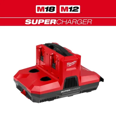 Milwaukee 48-59-1818, accessory: M12 & M18 12-Volt/18-Volt Lithium-Ion PACKOUT Four Bay Simultaneous Super Charger