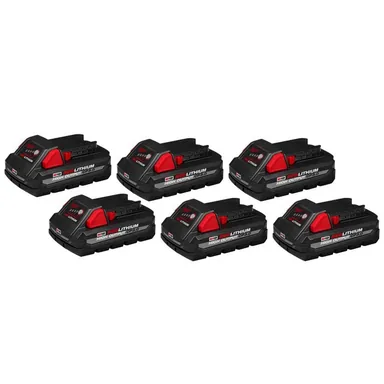 Milwaukee 48-11-1837-x3, accessory: M18 18-Volt Lithium-Ion High Output CP 3.0Ah Battery Pack (6-Pack)