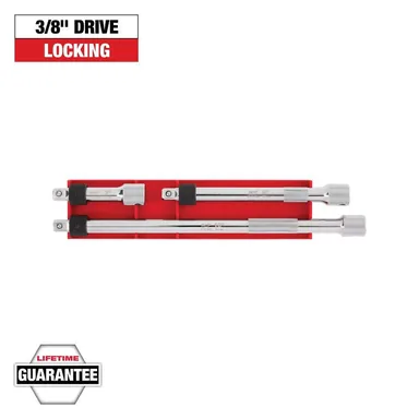 Milwaukee 48-22-9361, accessory: 3/8 in. Drive Locking Extension Set (3-Piece) (photograph from the Home Depot listing)