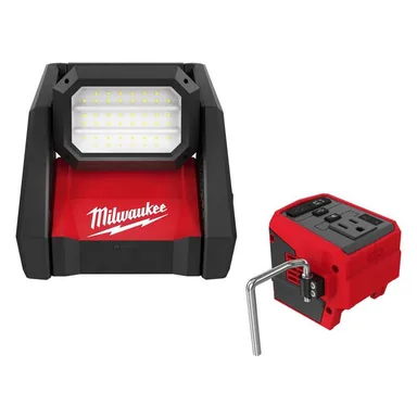 Milwaukee 2366-20-2846-20, bundle: M18 GEN-2 18-Volt Lithium-Ion Cordless 4000 Lumens ROVER LED AC/DC Flood Light and M18 Compact Inverter