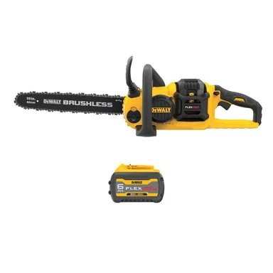 DeWalt DCCS670T1WCB606, bundle: FLEXVOLT 60V MAX 16 in. Brushless Cordless Chainsaw Kit with (1) 2.0 Ah Battery and Charger w/Additional 2.0 Ah Battery