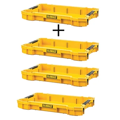 DeWalt DWST08110X4, accessory: TOUGHSYSTEM 2.0 Shallow Tool Tray (4 Pack)