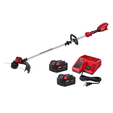 Milwaukee 2828-20E-48-59-1852B, bundle: M18 Brushless 18V 16in. Cordless Battery Powered String Trimmer w/ M18 XC 5.0 Ah Starter Kit