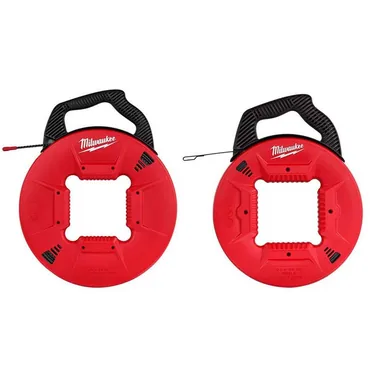 Milwaukee 48-22-4167-48-22-4178, bundle: 200 ft. Polyester Fish Tape with Non-Conductive Tip with 1/8 in. x 240 ft. Steel Fish Tape