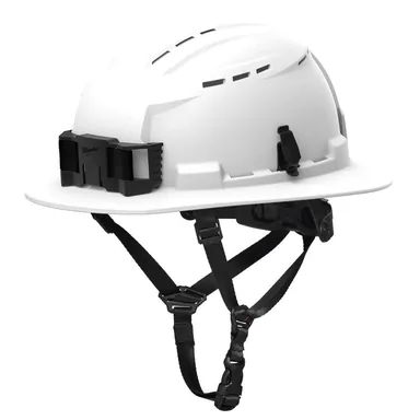 Milwaukee 48-73-1650, accessory: BOLT White Type 2 Class C Full Brim Vented Safety Helmet (photograph from the Home Depot listing)