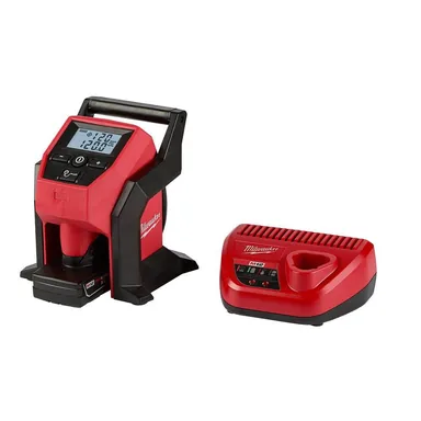 Milwaukee 2475-21XC, kit: M12 12-Volt Lithium-Ion Cordless Electric Portable Inflator Kit with 4.0 Ah Battery and Charger