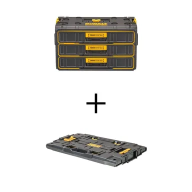 DeWalt DWST08330W08017, accessory: TOUGHSYSTEM 2.0,12.3 in. W Tool Box 3-Drawer with Adaptor Plate for TOUGHSYSTEM 2.0
