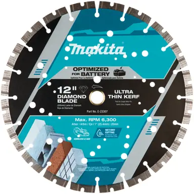Makita E-23307, accessory: Makita E-23307 12" Thin Kerf Diamond Blade, Segmented, General Purpose