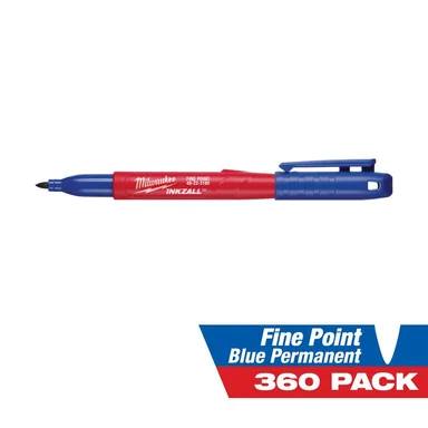 Milwaukee 48-22-3180-360X, accessory: INKZALL Blue Fine Point Jobsite Permanent Marker (360-Pack)