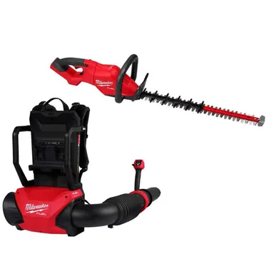 Milwaukee 3009-20-3033-20, bundle: M18 FUEL 155 MPH 650 CFM 18V Brushless Cordless Dual Battery Backpack Leaf Blower w/ M18 FUEL 24 in. Hedge Trimmer