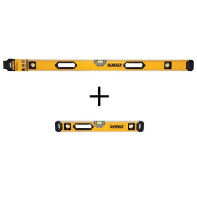 DeWalt DWHT43049W43025, accessory: 48 in. Magnetic Box Beam Level and 24 in. Magnetic Heavy-Duty Box Beam Level
