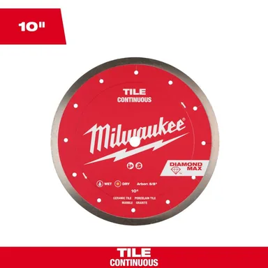 Milwaukee 49-93-9210, accessory: 10 in. DIAMOND MAX Continuous Tile Diamond Blade