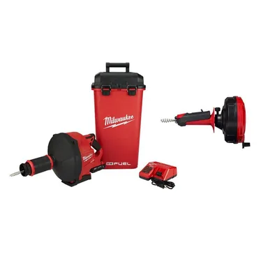 Milwaukee 2772A-21-49-16-2573, bundle: M18 FUEL 18-Volt Lithium-Ion Cordless Drain Cleaning Snake Auger with 5/16 in Cable and Trap Snake 25 ft. Auger (2-Tool)