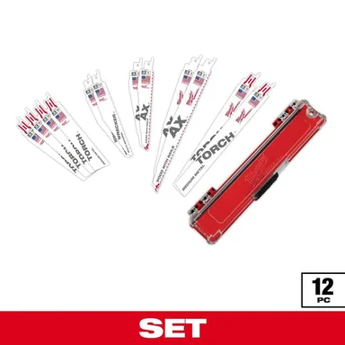 Milwaukee 49-22-1129, accessory: SAWZALL Demolition Wood and Metal Cutting Bi-Metal Reciprocating Blade Set (12-Piece)