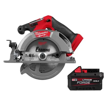 Milwaukee 2833-20-48-11-1881, bundle: M18 FUEL 18V Lith-Ion Brushless Cordless 6-1/2 in. Circular Saw w/ FORGE XC 8.0 Ah Battery