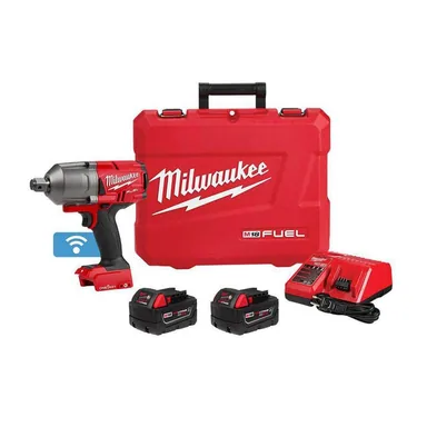 Milwaukee 2864-22R, kit: M18 FUEL ONE-KEY 18V Li-Ion Brushless Cordless 3/4 in. High-Torque Impact Wrench with Friction Ring, Resistant Batteries
