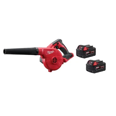 Milwaukee 0884-20-48-11-1852B, bundle: M18 18V Lithium-Ion Cordless Compact Blower w/ (2) M18 5.0 Ah Batteries