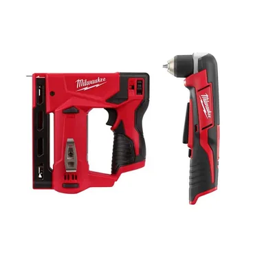 Milwaukee 2447-20-2415-20, bundle: M12 12-Volt Lithium-Ion Cordless 3/8 in. Crown Stapler w/M12 12-Volt Lithium-Ion Cordless 3/8 in. Right Angle Drill