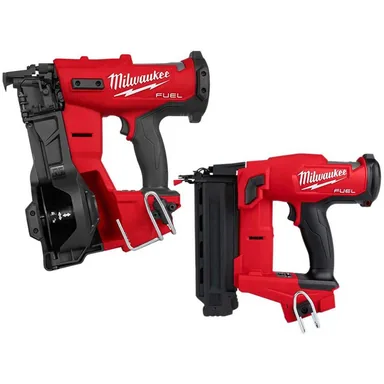 Milwaukee 2909-20-2746-20, bundle: M18 FUEL 18-Volt Lithium-Ion Brushless Cordless Coil Roofing Nailer w/ M18 FUEL 18-Guage Brad Nailer