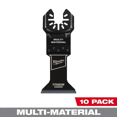 Milwaukee 49-25-1269, accessory: 1-3/4 in. Titanium Bi-Metal Universal Fit Metal Cutting Multi-Tool Oscillating Blade (10-Pack)