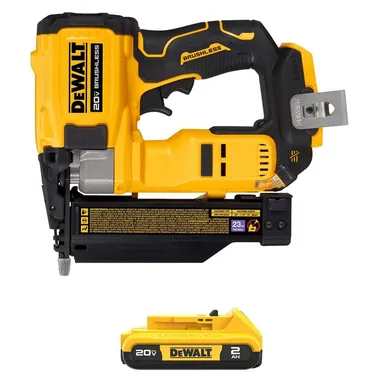 DeWalt DCN623BWB203, bundle: ATOMIC 20-Volt MAX Lithium Ion Cordless 23-Gauge Pin Nailer with 20-Volt MAX Compact Lithium-Ion 2. 0Ah Battery Pack