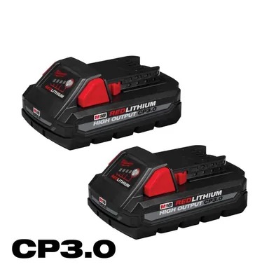 Milwaukee 48-11-1837, accessory: M18 18V Lithium-Ion HIGH OUTPUT CP 3.0Ah Battery Pack (2-Pack)