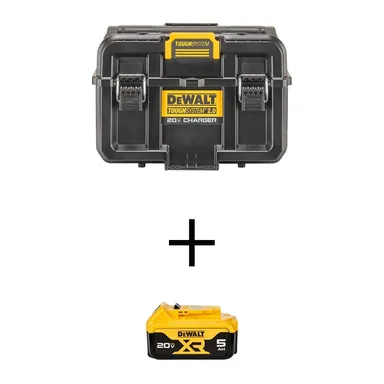 DeWalt DWST08050WCB205, accessory: TOUGHSYSTEM 2.0 Charger Box with 20V MAX XR Premium Lithium-Ion 5.0Ah Battery Pack