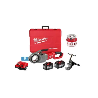 Milwaukee 2874-22HD-48-36-1003, bundle: M18 Fuel One-Key Cordless Brushless Pipe Threader Kit w/(2) 12.0Ah Batteries & 1 in. Alloy NPT Aluminum Die Head