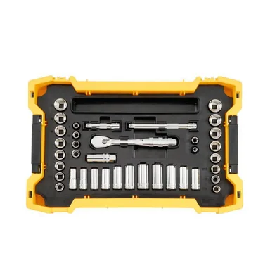 DeWalt DWMT45400, accessory: 3/8 in. Drive Socket Set with Toughsystem Tray (37-Piece) (photograph from the Home Depot listing)