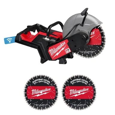 Milwaukee MXF315-0-49-93-7540-49-93-7540, bundle: MX FUEL Lithium-Ion 14 in. Cordless Cut-Off Saw w/RAPIDSTOP Brake and 14 in. Diamond Blade (2-Pack)