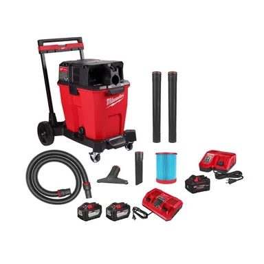 Milwaukee 0930-22HD-48-59-1881, bundle: M18 FUEL 12 Gal. DUAL BATTERY Wet/Dry Shop Vacuum Kit with M18 FORGE 8.0 Starter Kit