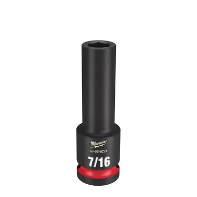 Milwaukee 49-66-6221, accessory: SHOCKWAVE 1/2 in. Drive 7/16 in. Deep 6 Point Impact Socket (1-Pack)