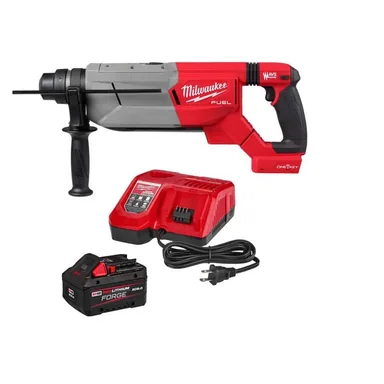 Milwaukee 2916-20-48-59-1881, bundle: M18 FUEL ONE-KEY 18V Lith-Ion Cordless 1-1/4 in. SDS-Plus D-Handle Rotary Hammer w/ FORGE 8. 0Ah Battery & Charger