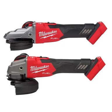 Milwaukee 2887-20-2889-20, bundle: M18 FUEL 18V Lith-Ion Brushless Cordless 5 in. Flathead Braking Grinder w/ Slide Switch Lock-On w/ M18 Grinder