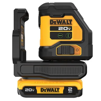 DeWalt DCLE34021D1, kit: 20V MAX Lithium-Ion Cross Line Laser Level Kit with 2.0Ah Battery, Charger and Case