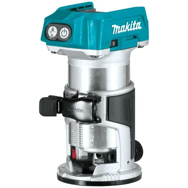 Makita XTR01Z, bare tool: Makita XTR01Z 18-Volt 1/4-Inch Cordless Brushless Compact Router - Bare Tool
