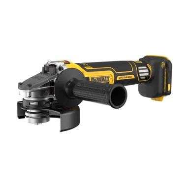 DeWalt DCG411VSB, bare tool: 20-Volt Max XR Brushless Cordless 4-1/2 in. - 5 in. Variable Speed Angle Grinder with Slide Switch (Tool Only) (photograph from the Home Depot listing)