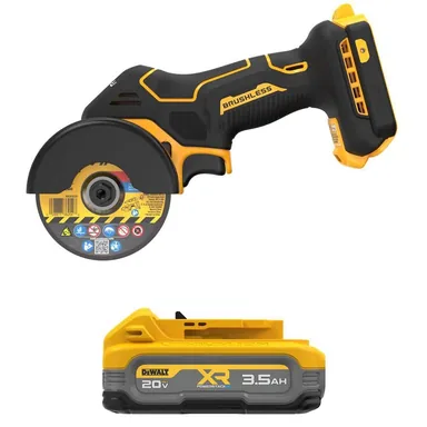 DeWalt DCS438BWDCBP320, bundle: 20V XR Lithium-Ion Cordless 3 in. Cut-Off Tool with 20V MAX XR POWERSTACK Lithium-Ion 3.5 Ah Battery Pack