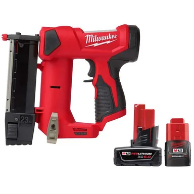 Milwaukee 2540-20-48-11-2460-48-11-2430, bundle: M12 12-Volt 23-Gauge Lithium-Ion Cordless Pin Nailer with M12 6.0Ah and M12 3.0Ah Battery Packs