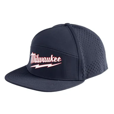 Milwaukee M771U, unpowered: Flat Brim Snapback-Blue (photograph from the Home Depot listing)