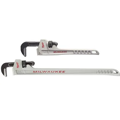 Milwaukee 48-22-7213-48-22-7214, bundle: 10 in. Long and 14 in. Aluminum Pipe Wrench with Power Length Handle (2-Piece)