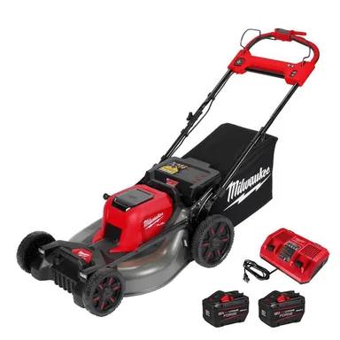 Milwaukee 2823-22HD, kit: M18 FUEL Brushless Cordless 21 in. Walk Behind Dual Battery Self-Propelled Mower w/(2) 12.0Ah FORGE Battery and Charger