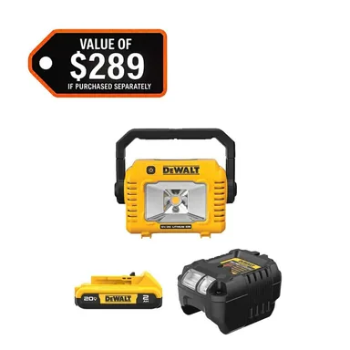 DeWalt DCL077D1, kit: 20-Volt MAX Lithium-Ion Compact Cordless Task Light with 2.0 Ah Battery and Charger