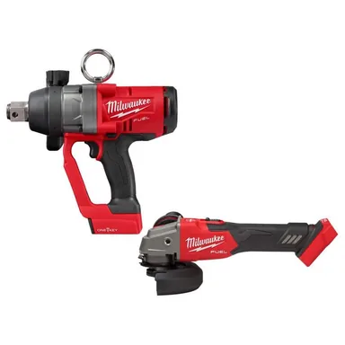 Milwaukee 2867-20-2889-20, bundle: M18 FUEL ONE-KEY 18V Lith-Ion Brushless Cordless 1 in. Impact Wrench w/ Friction Ring w/ M18 Grinder
