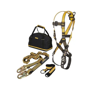 DeWalt DXFP110101, accessory: Fall Protection Compliance kit D1000 Harness with TB Legs, a 6 Ft Lanyard and a 3 Ft Web Anchor Strap, in a Carrying Bag